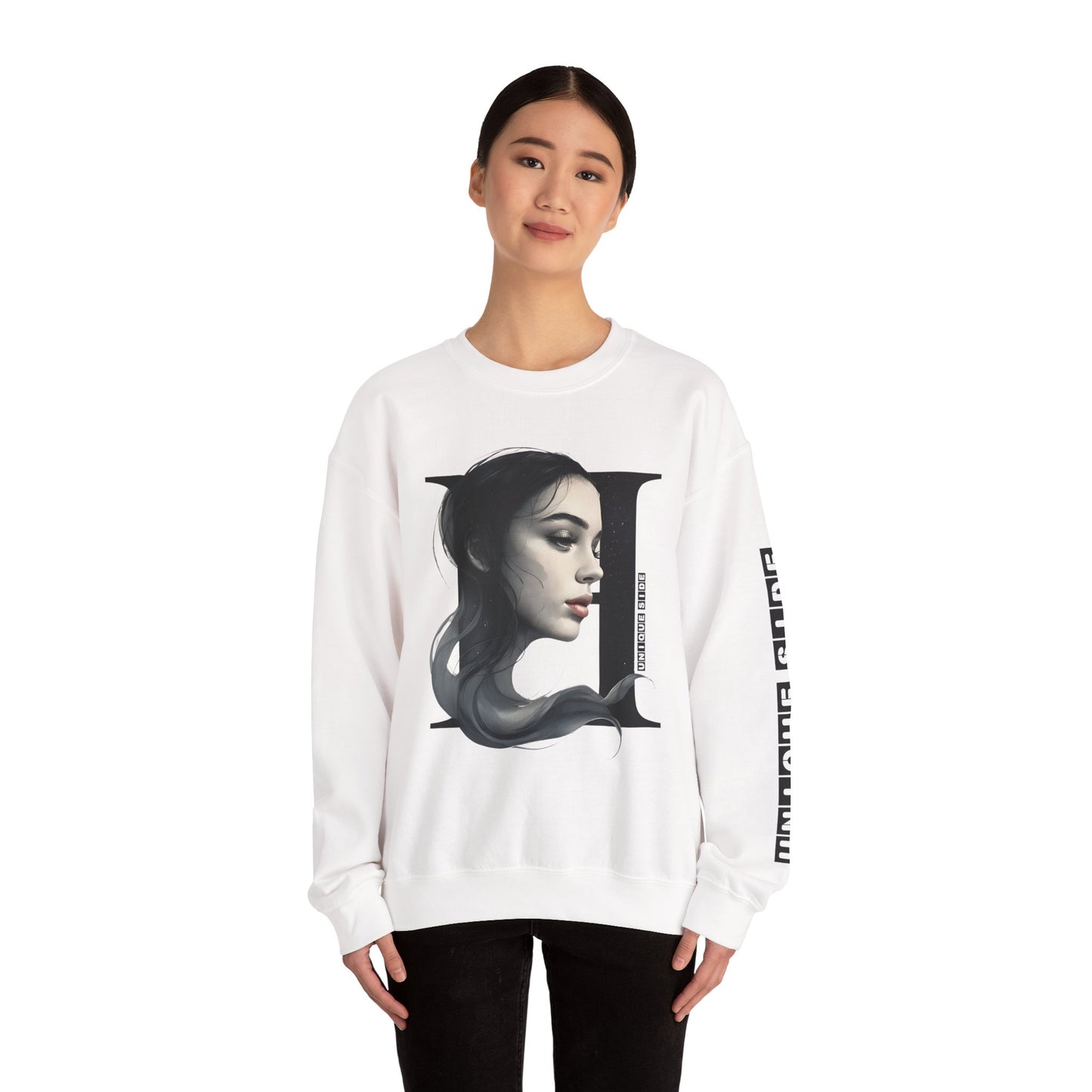 Letter H, Stylish Artistic Sweatshirt, Trendy Crewneck, Graphic Sweater, Cozy Unisex Top, Unique Gift for Art Lovers, Everyday Comfort