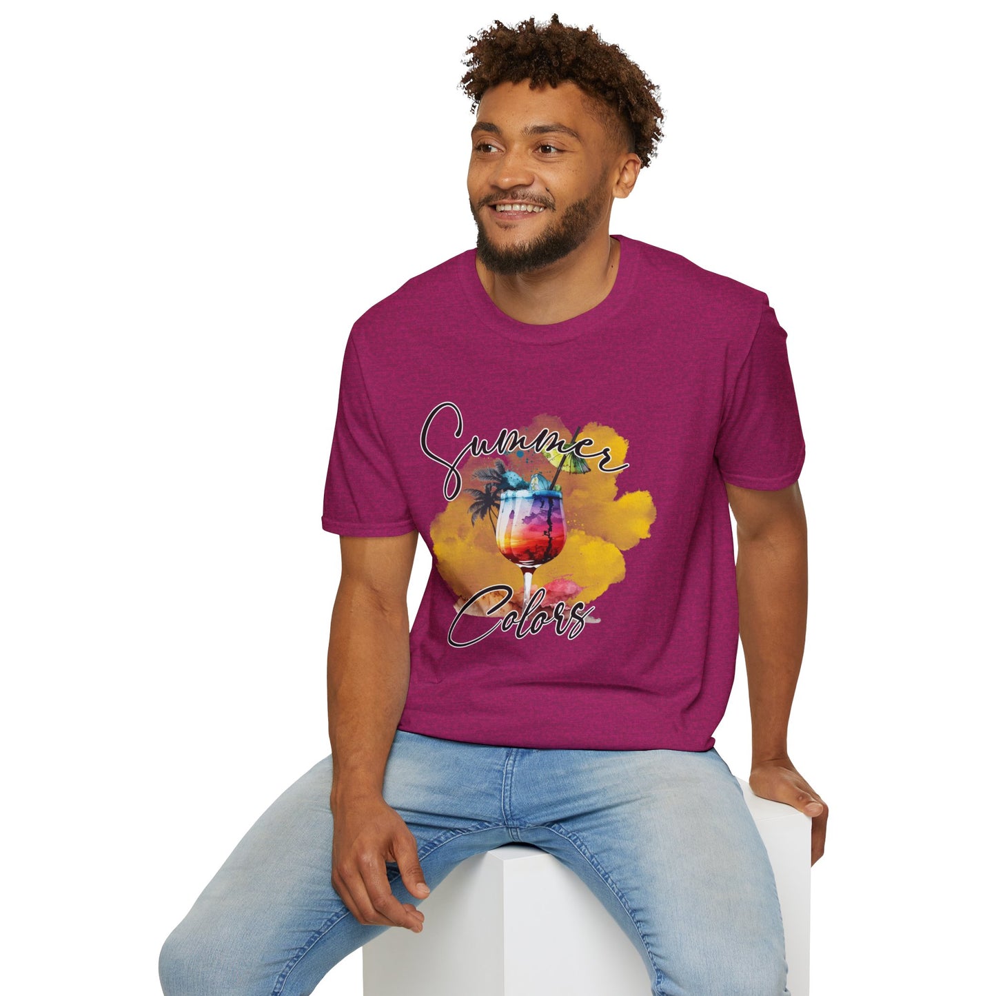 Summer Colors T-Shirt, Unisex Tee for Beach Days, Vacation Style, Summer Outing, Travel Shirt, Gift for Him/Her