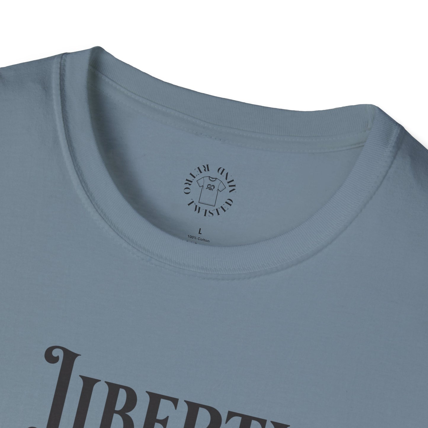 Liberty or Nothing Skull T-Shirt | Unisex Softstyle Tee for Independence Day & Patriotic Celebrations