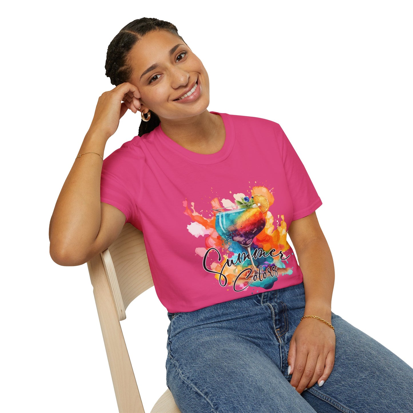 Colorful Artistic T-Shirt with Inspirational Design, Unisex Softstyle Tee, Gift for Art Lovers, Casual Wear, Birthday Gift Idea