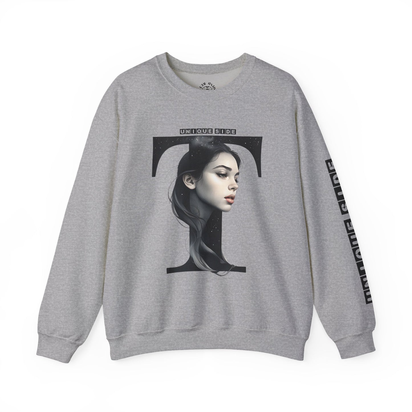 Letter T, Stylish Artistic Sweatshirt, Trendy Crewneck, Graphic Sweater, Cozy Unisex Top, Unique Gift for Art Lovers, Everyday Comfort