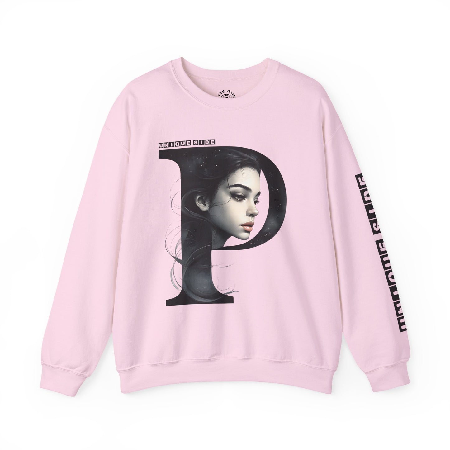 Letter P, Stylish Artistic Sweatshirt, Trendy Crewneck, Graphic Sweater, Cozy Unisex Top, Unique Gift for Art Lovers, Everyday Comfort