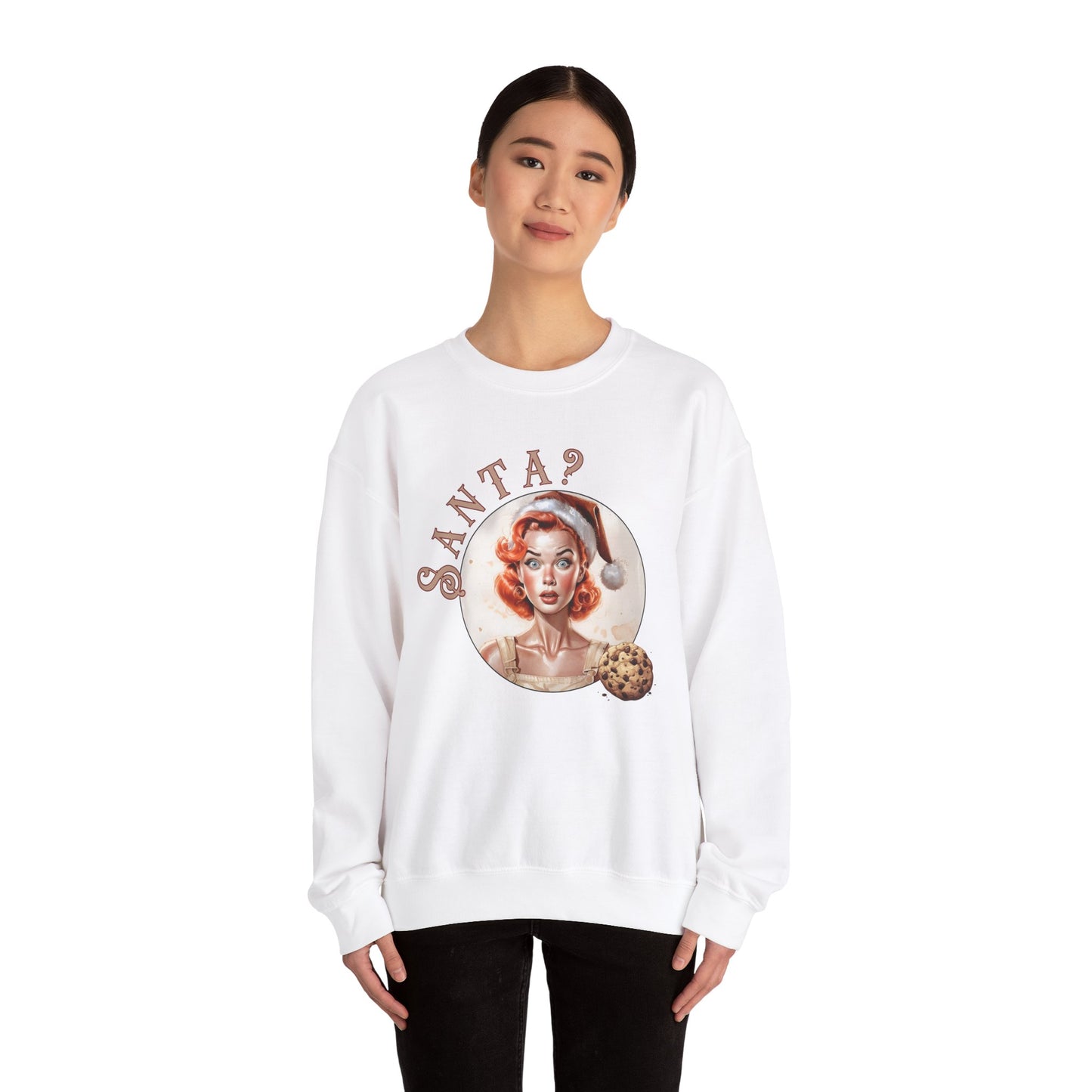 Funny Cookie Lover Sweatshirt - Retro Design - Santa? Christmas