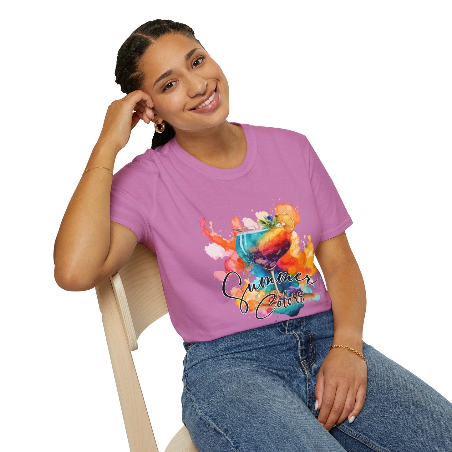Colorful Artistic T-Shirt with Inspirational Design, Unisex Softstyle Tee, Gift for Art Lovers, Casual Wear, Birthday Gift Idea