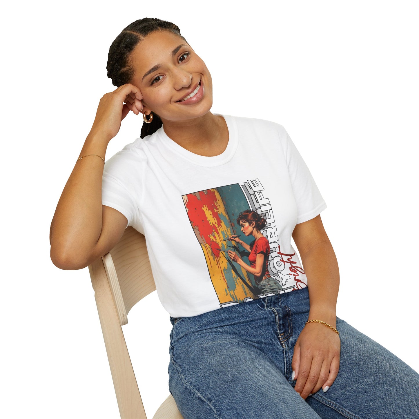 Inspirational Art T-Shirt - "Paint Your Life" Graphic.life.twisted