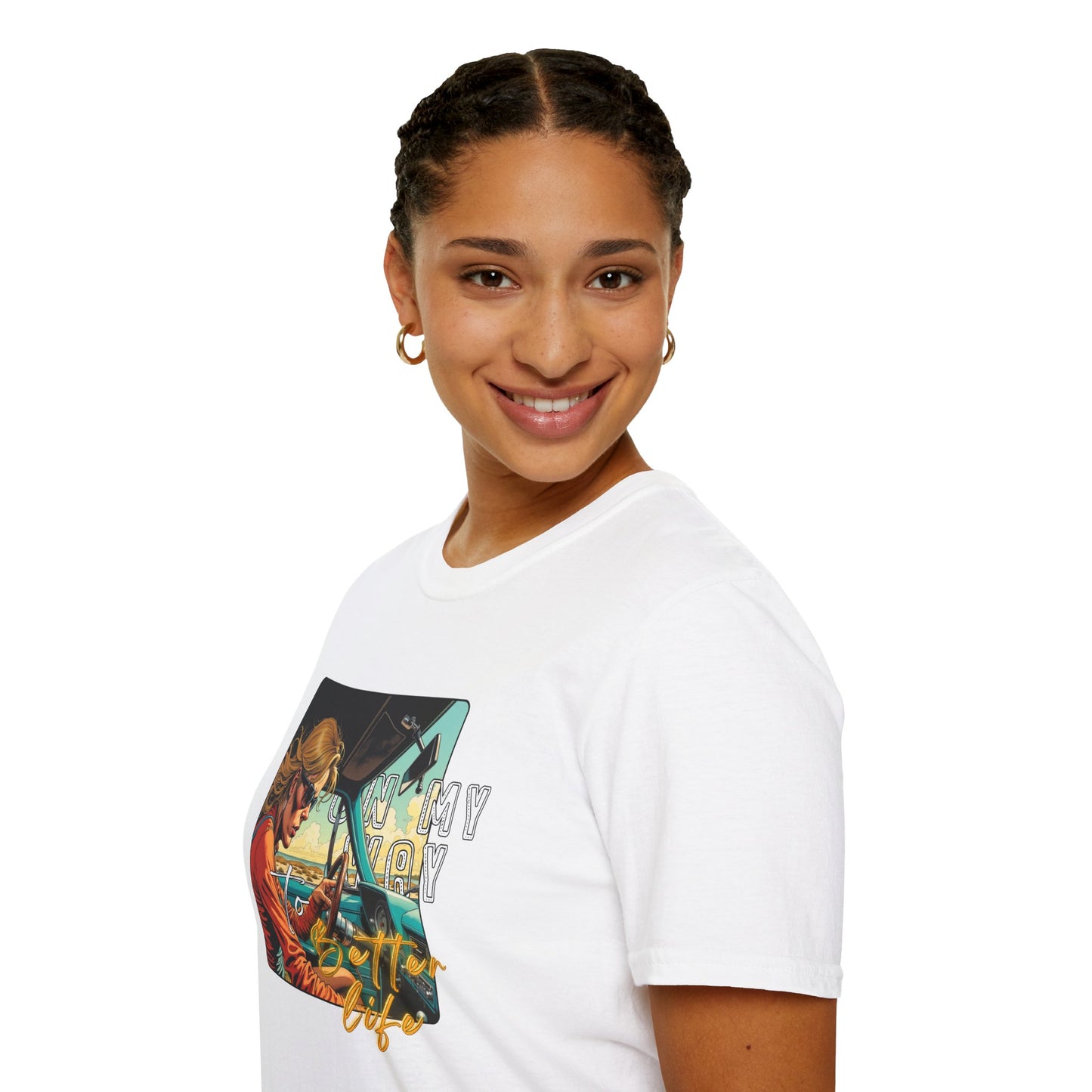 In My Element Graphic T-Shirt | Unisex Softstyle Tee,woman driving