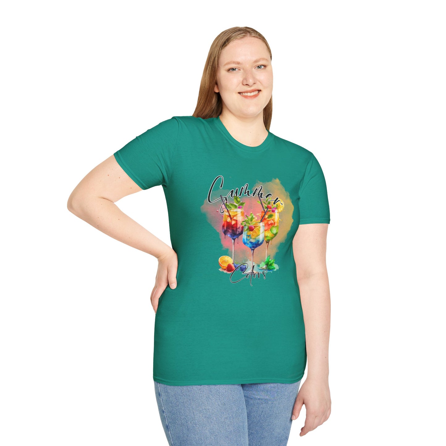 Colorful Floral Summer Unisex T-Shirt, Boho Shirt, Gift for Her, Vacation Tee, Festival Apparel, Summer Outfit