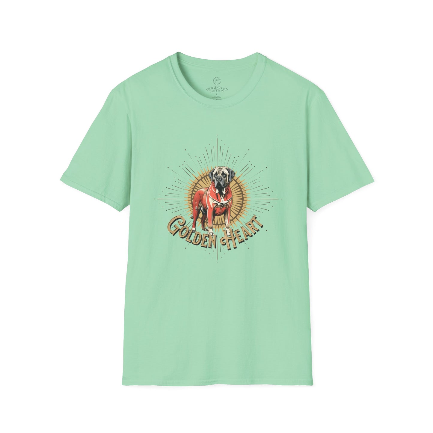Golden Heart Unisex Softstyle T-Shirt - Perfect Gift for Dog Lovers