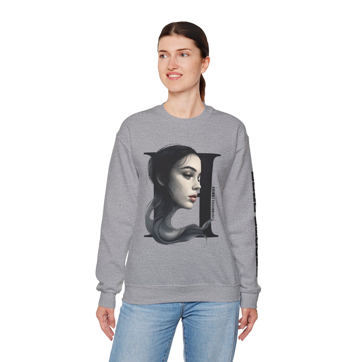 Letter H, Stylish Artistic Sweatshirt, Trendy Crewneck, Graphic Sweater, Cozy Unisex Top, Unique Gift for Art Lovers, Everyday Comfort