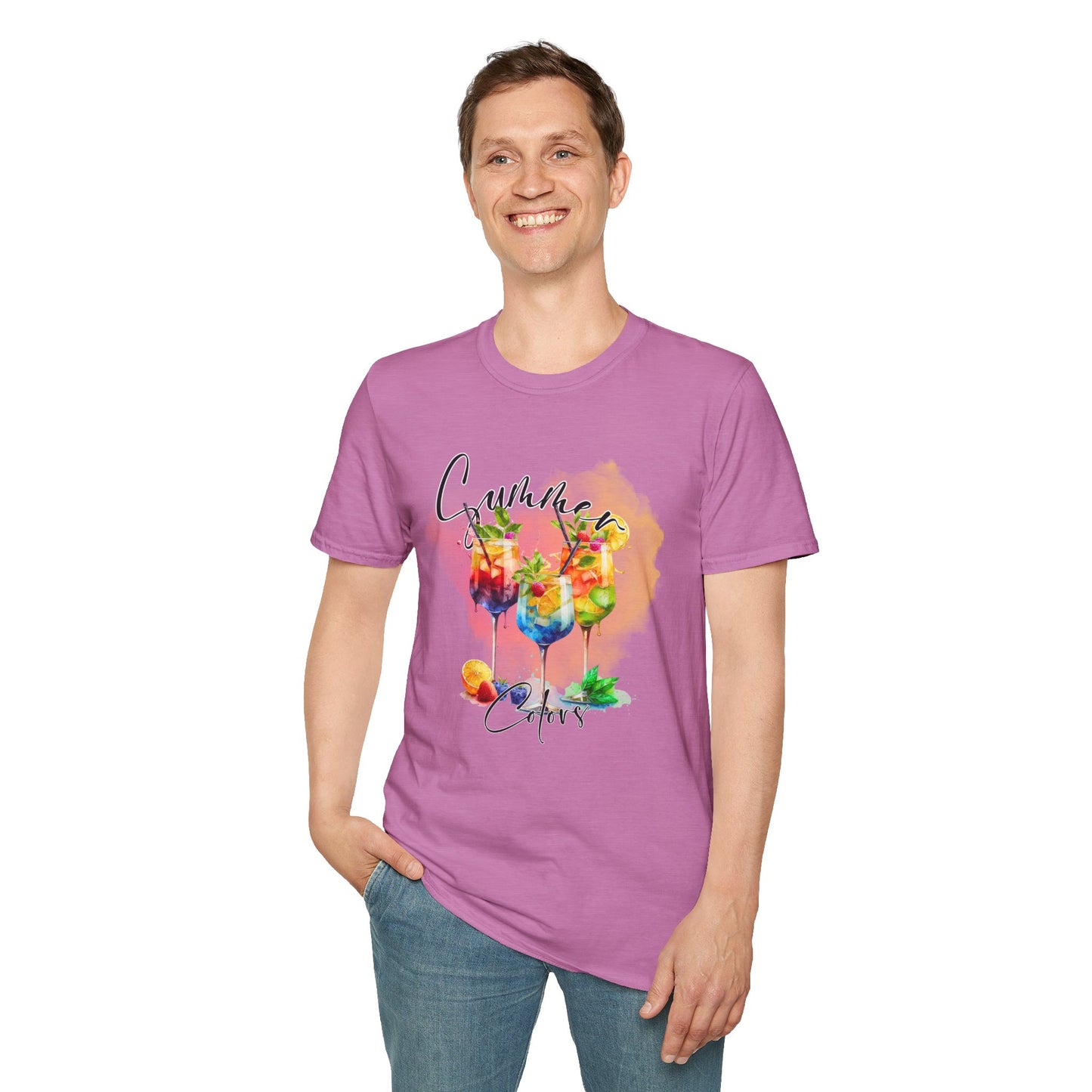 Colorful Floral Summer Unisex T-Shirt, Boho Shirt, Gift for Her, Vacation Tee, Festival Apparel, Summer Outfit