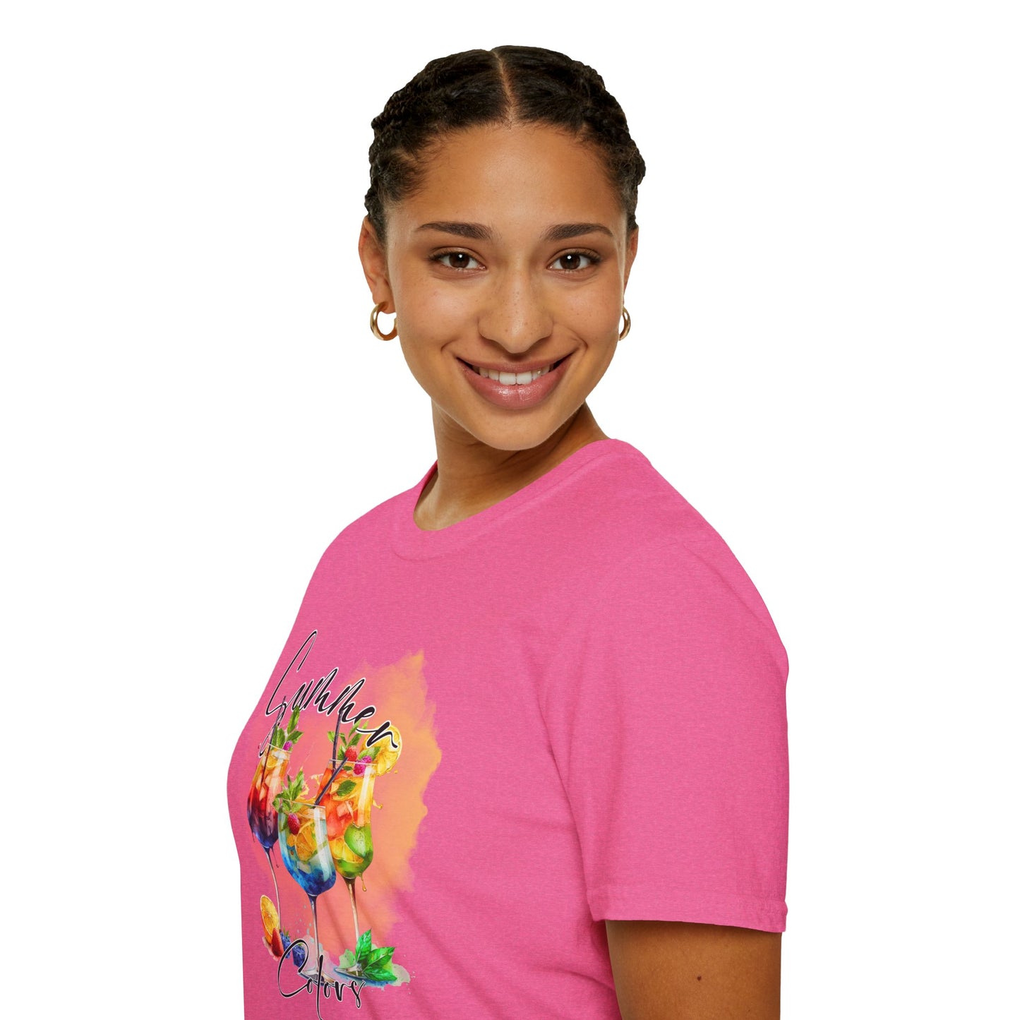Colorful Floral Summer Unisex T-Shirt, Boho Shirt, Gift for Her, Vacation Tee, Festival Apparel, Summer Outfit