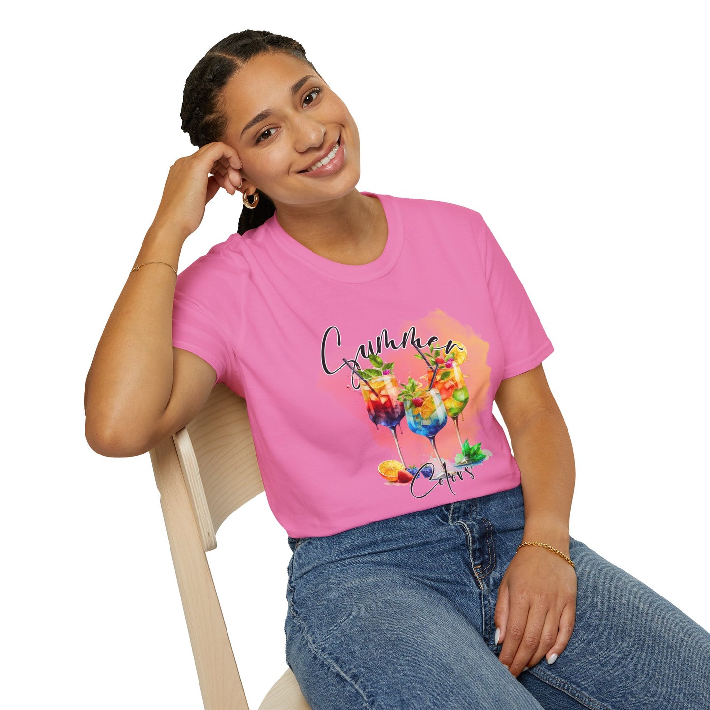 Colorful Floral Summer Unisex T-Shirt, Boho Shirt, Gift for Her, Vacation Tee, Festival Apparel, Summer Outfit