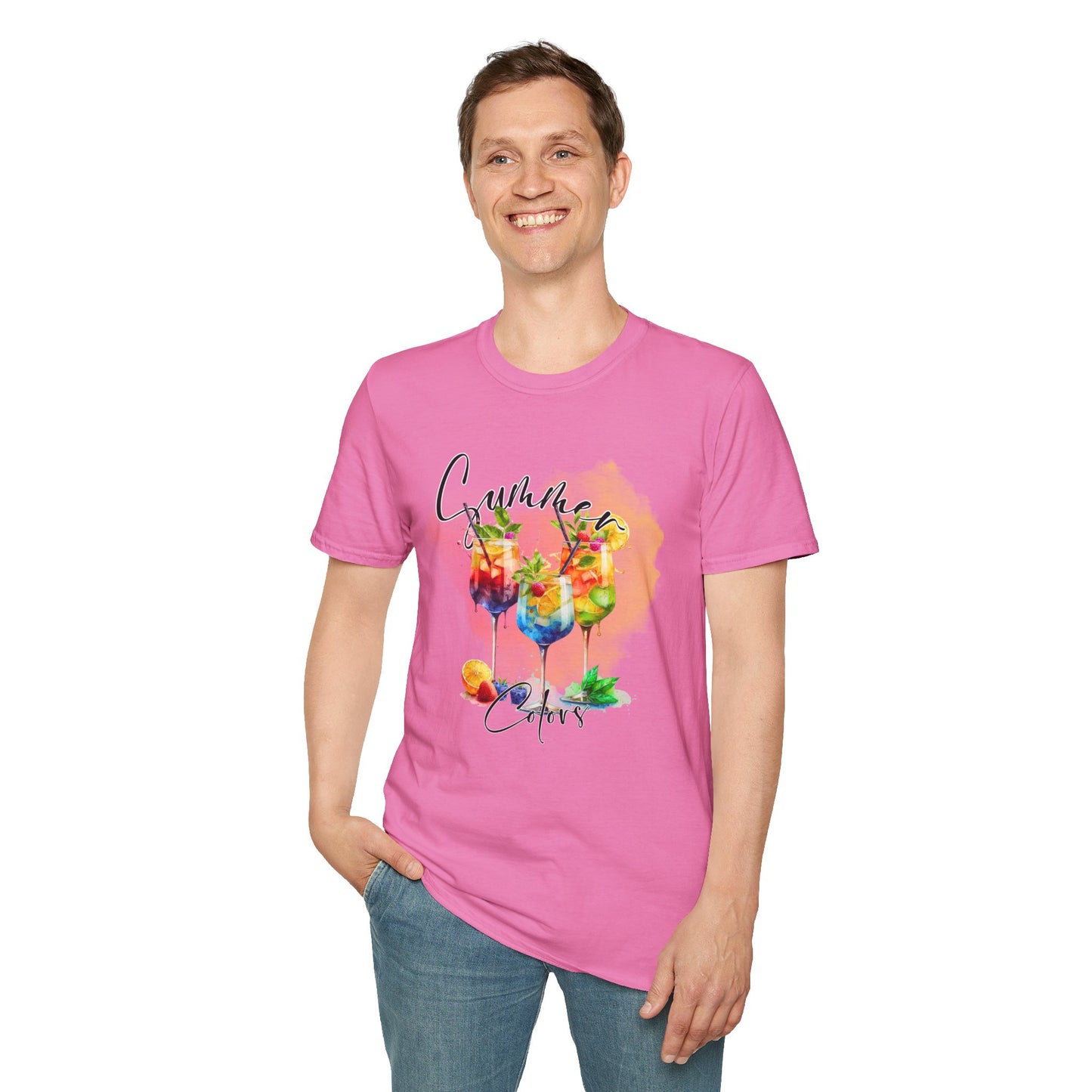Colorful Floral Summer Unisex T-Shirt, Boho Shirt, Gift for Her, Vacation Tee, Festival Apparel, Summer Outfit
