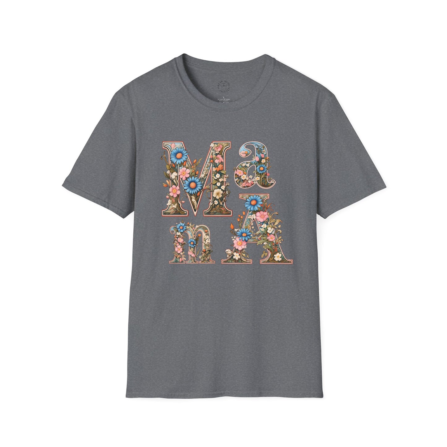 Floral Mama Unisex T-Shirt, Softstyle Tee, Casual Wear, Gift for Mother day,mama