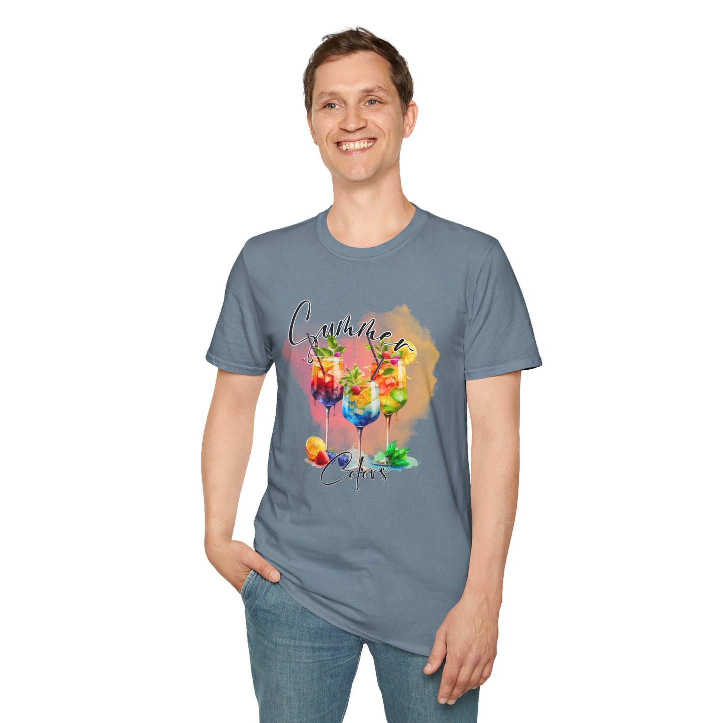 Colorful Floral Summer Unisex T-Shirt, Boho Shirt, Gift for Her, Vacation Tee, Festival Apparel, Summer Outfit