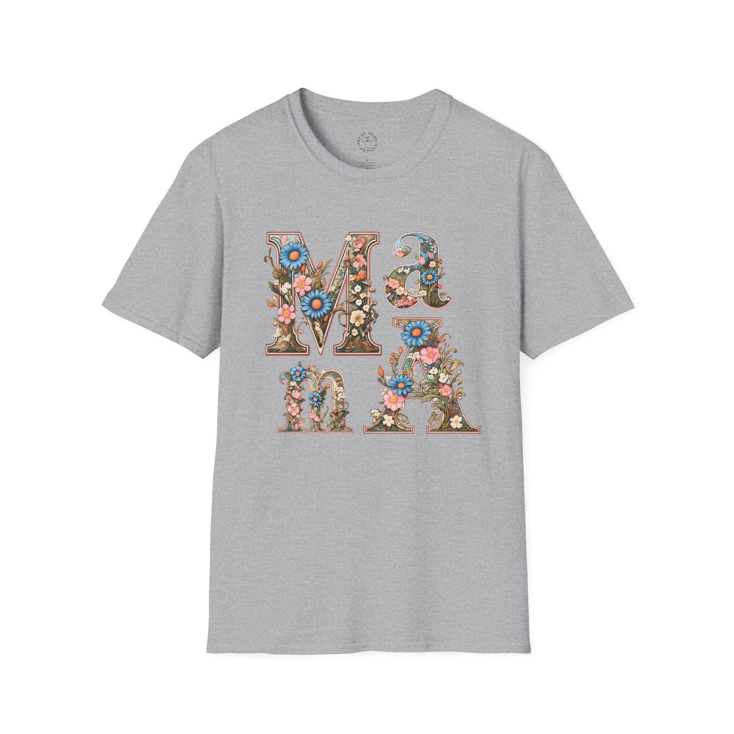 Floral Mama Unisex T-Shirt, Softstyle Tee, Casual Wear, Gift for Mother day,mama