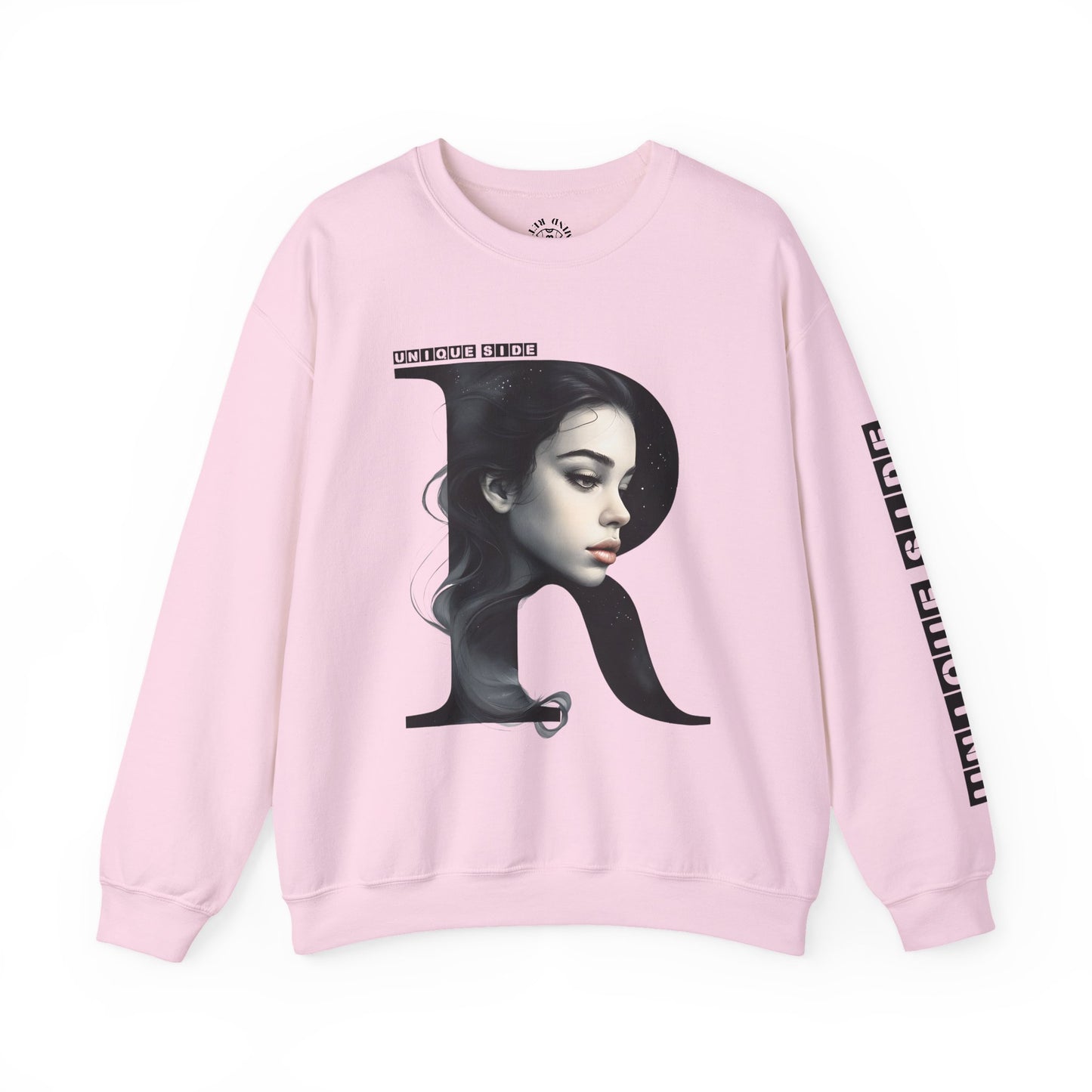 Letter R, Stylish Artistic Sweatshirt, Trendy Crewneck, Graphic Sweater, Cozy Unisex Top, Unique Gift for Art Lovers, Everyday Comfort