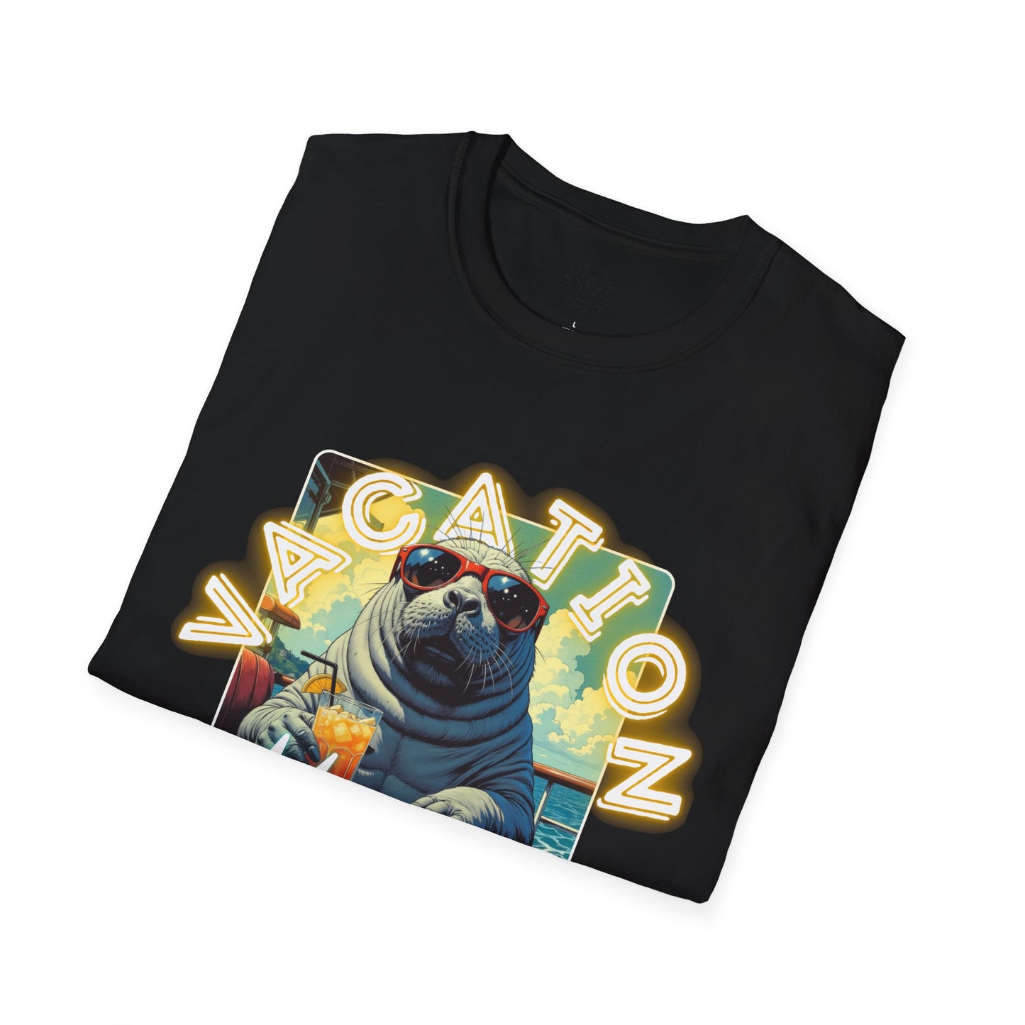 Vacation Mode Unisex T-Shirt - Fun Summer Beach Graphic Tee,manatee
