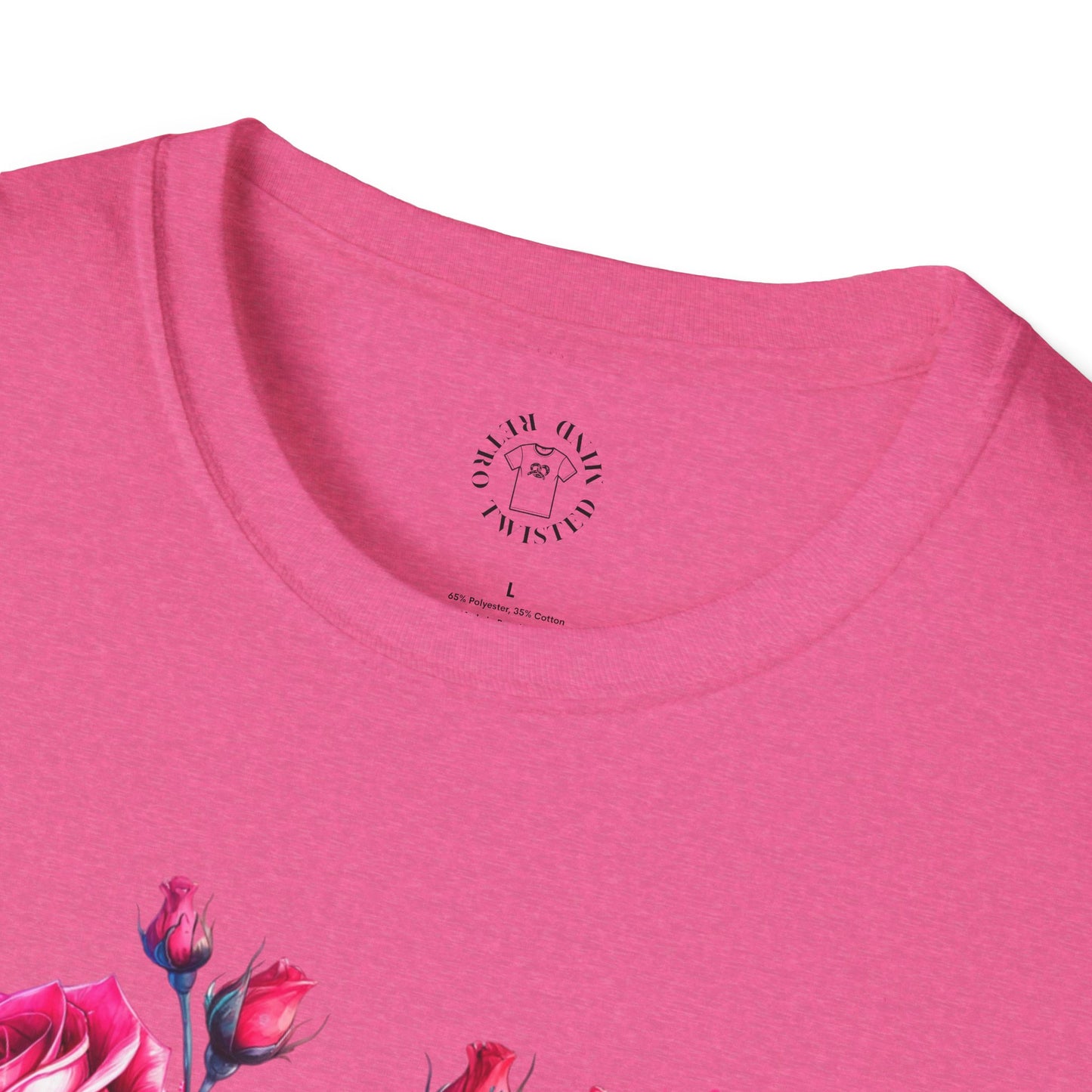 Floral Heart Open Unisex Softstyle T-Shirt.twisted.love