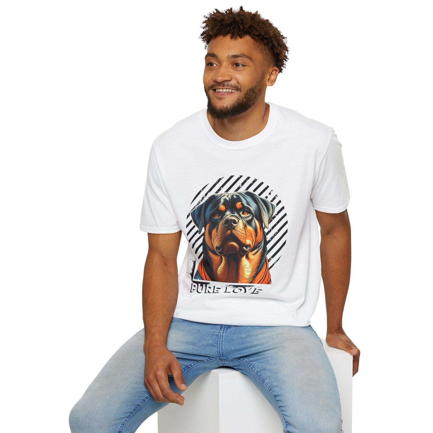 Pure Love Rottweiler Unisex Softstyle T-Shirt