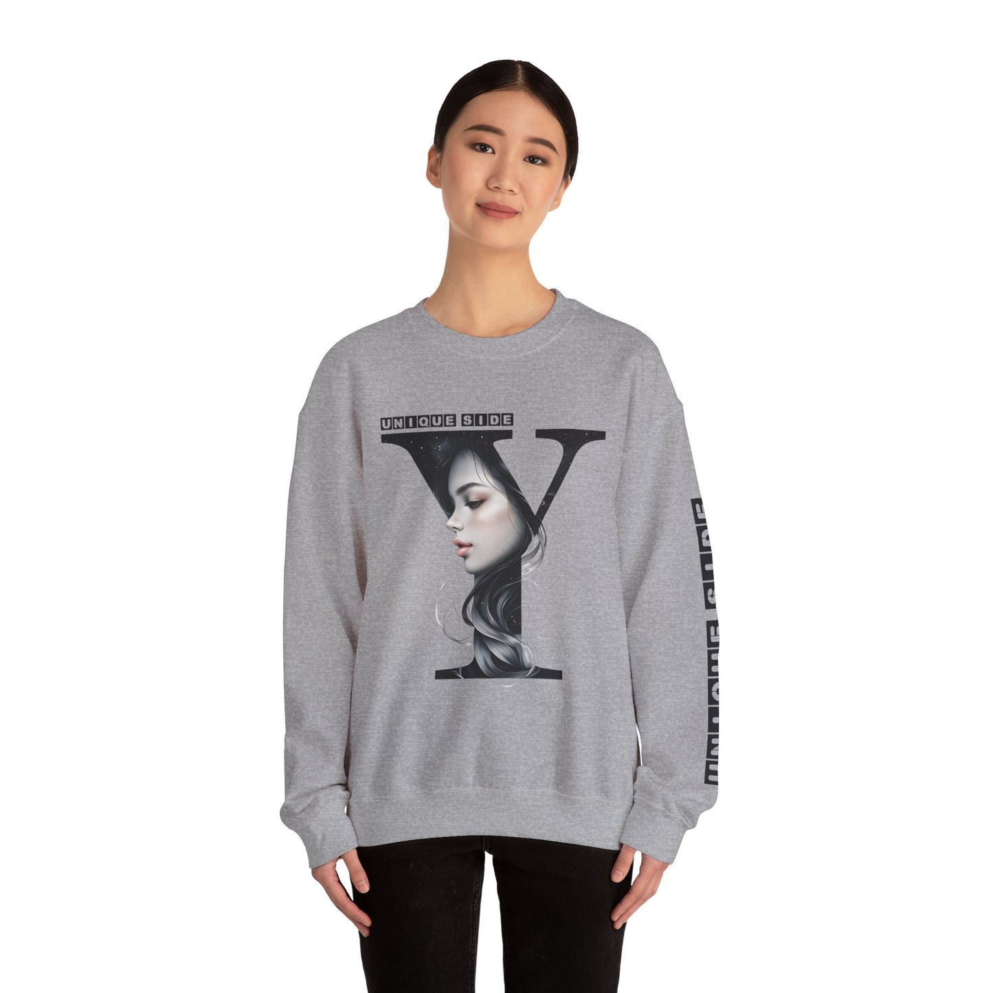 Letter Y, Stylish Artistic Sweatshirt, Trendy Crewneck, Graphic Sweater, Cozy Unisex Top, Unique Gift for Art Lovers, Everyday Comfort