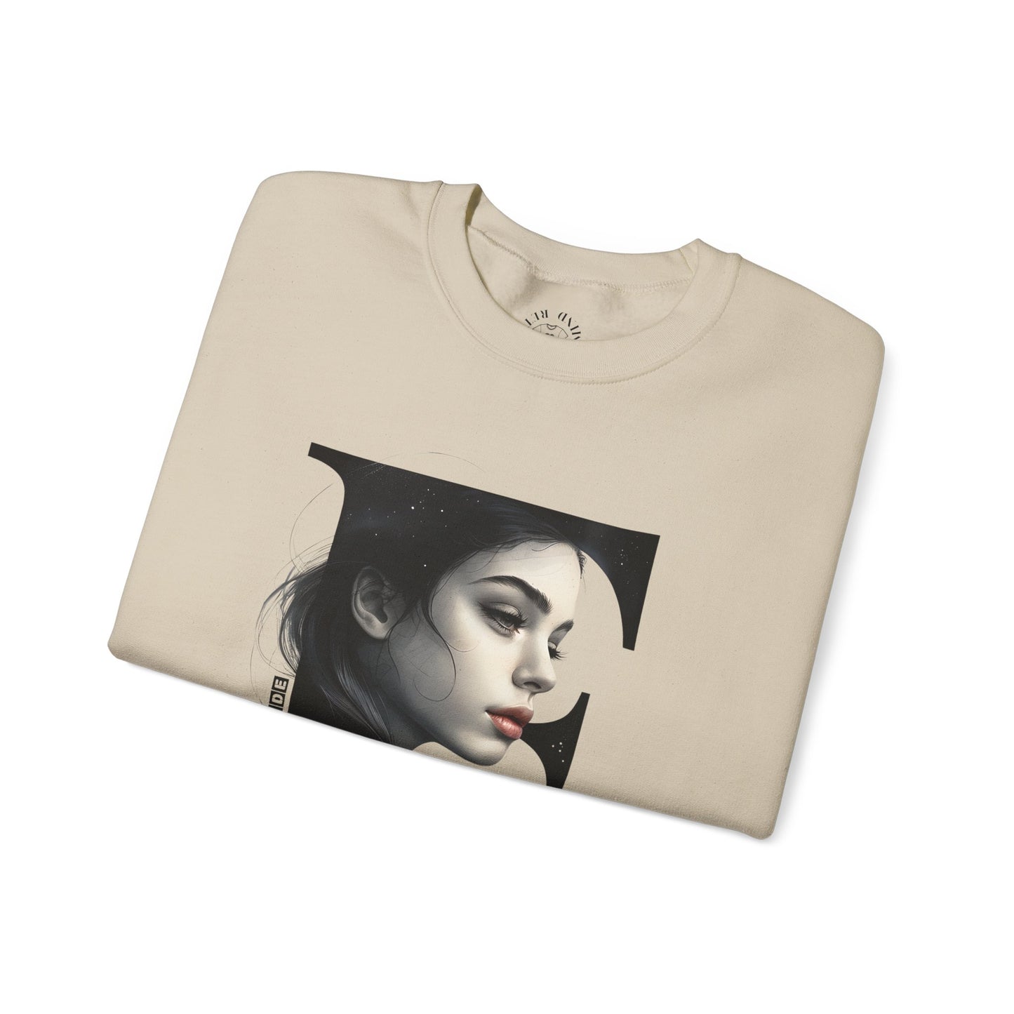 Letter E, Stylish Artistic Sweatshirt, Trendy Crewneck, Graphic Sweater, Cozy Unisex Top, Unique Gift for Art Lovers, Everyday Comfort