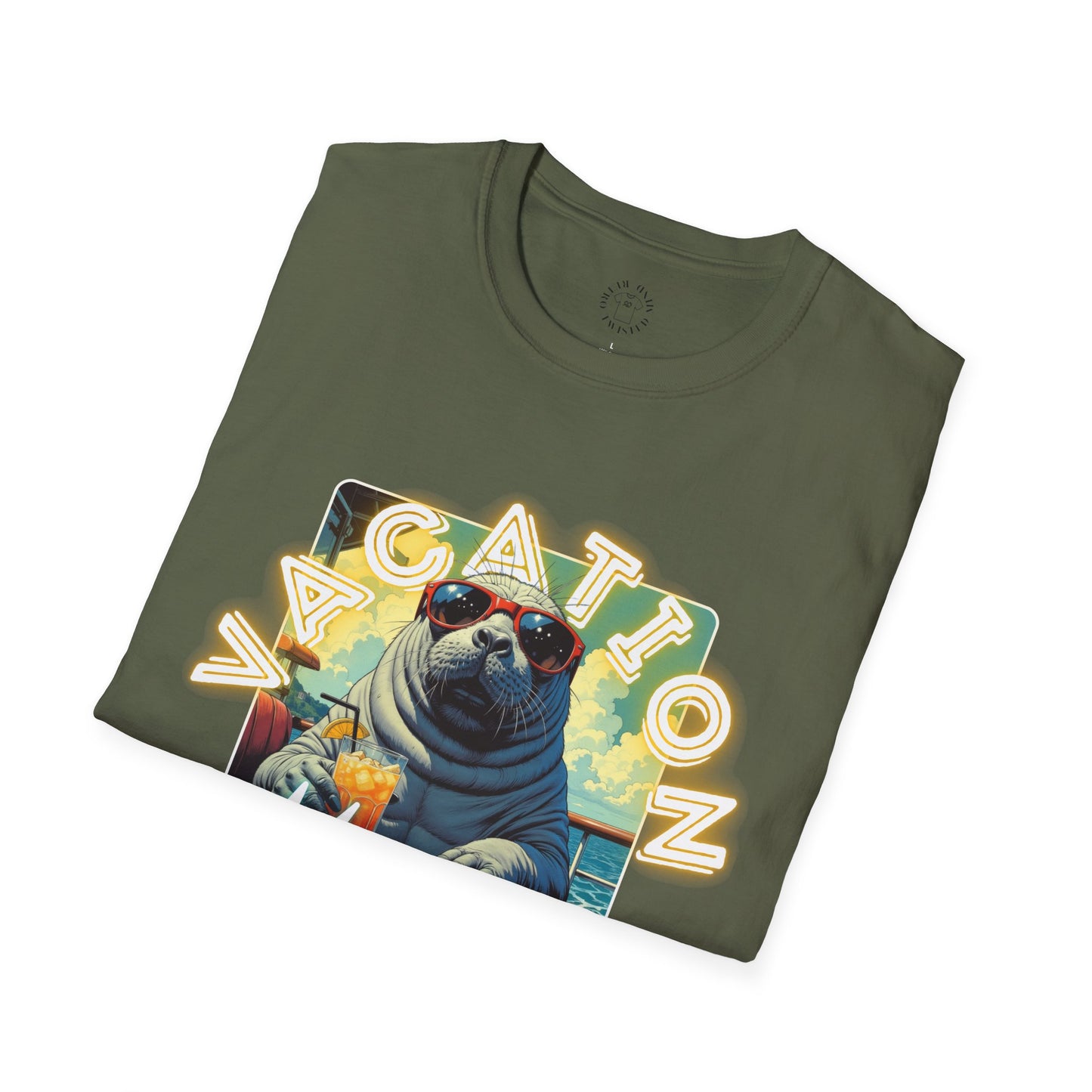 Vacation Mode Unisex T-Shirt - Fun Summer Beach Graphic Tee,manatee