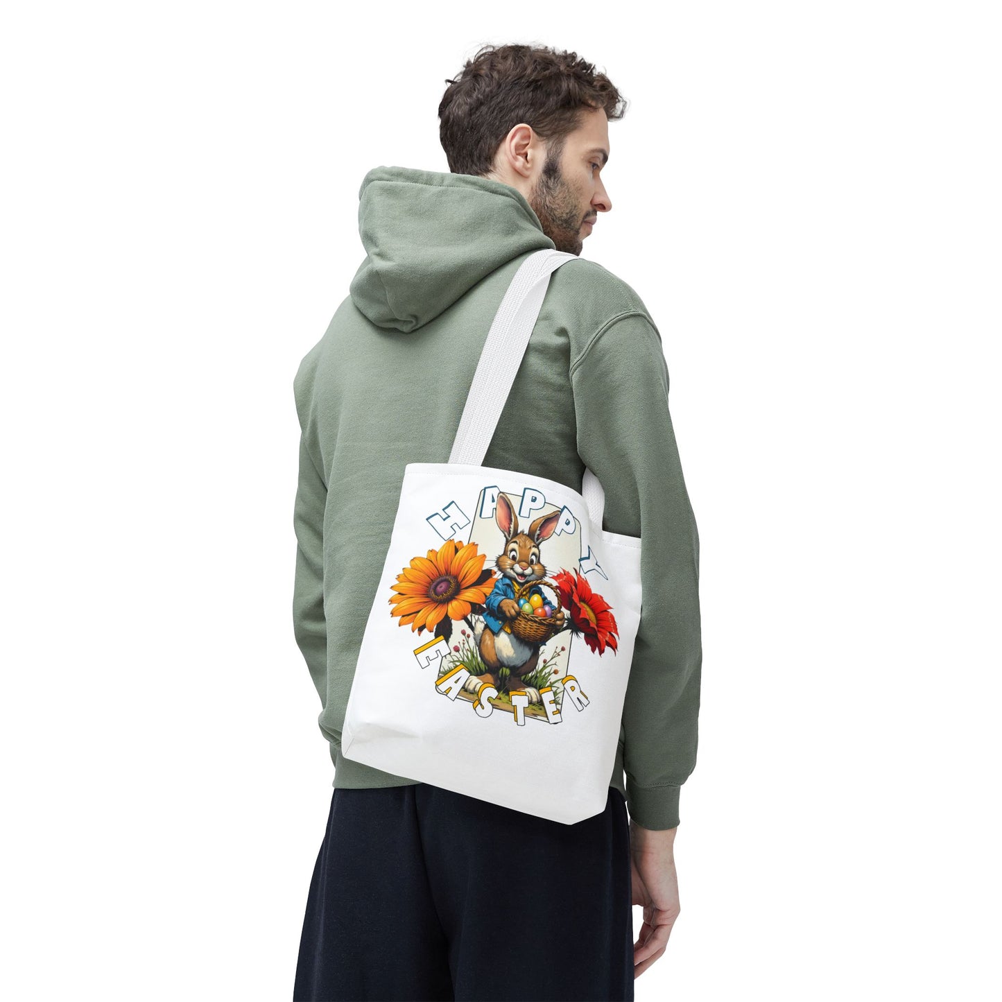 Happy Easter Bunny Tote Bag - Perfect Spring Accessory, Easter bunny