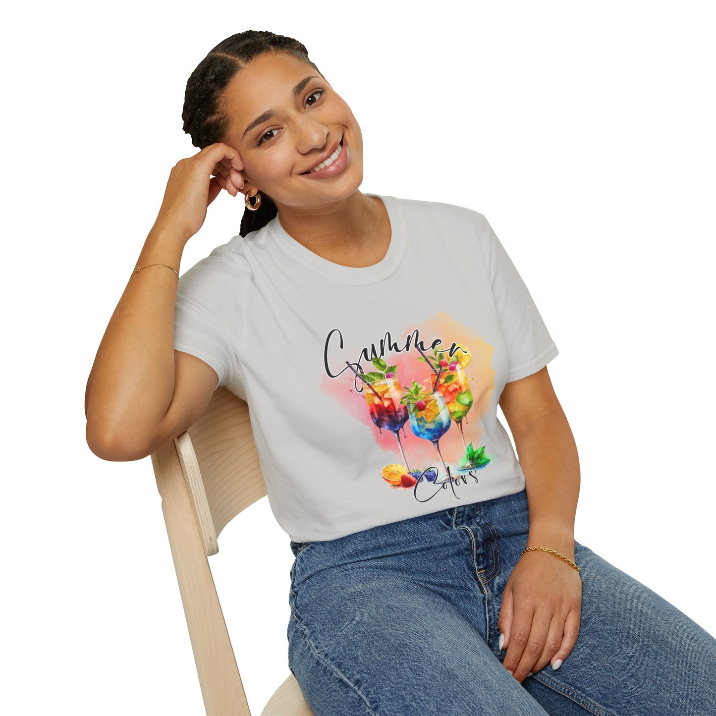 Colorful Floral Summer Unisex T-Shirt, Boho Shirt, Gift for Her, Vacation Tee, Festival Apparel, Summer Outfit
