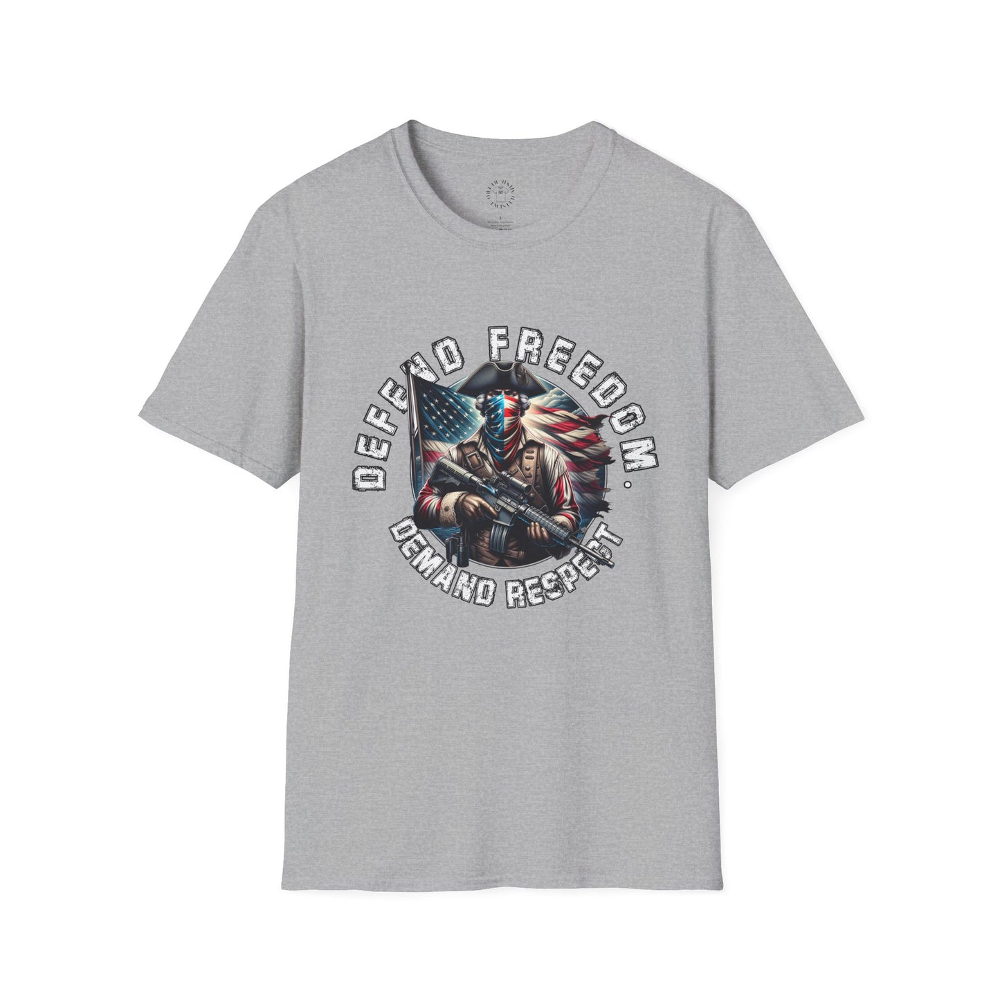 Defend Freedom Unisex Softstyle T-Shirt - Patriotic Graphic Tee