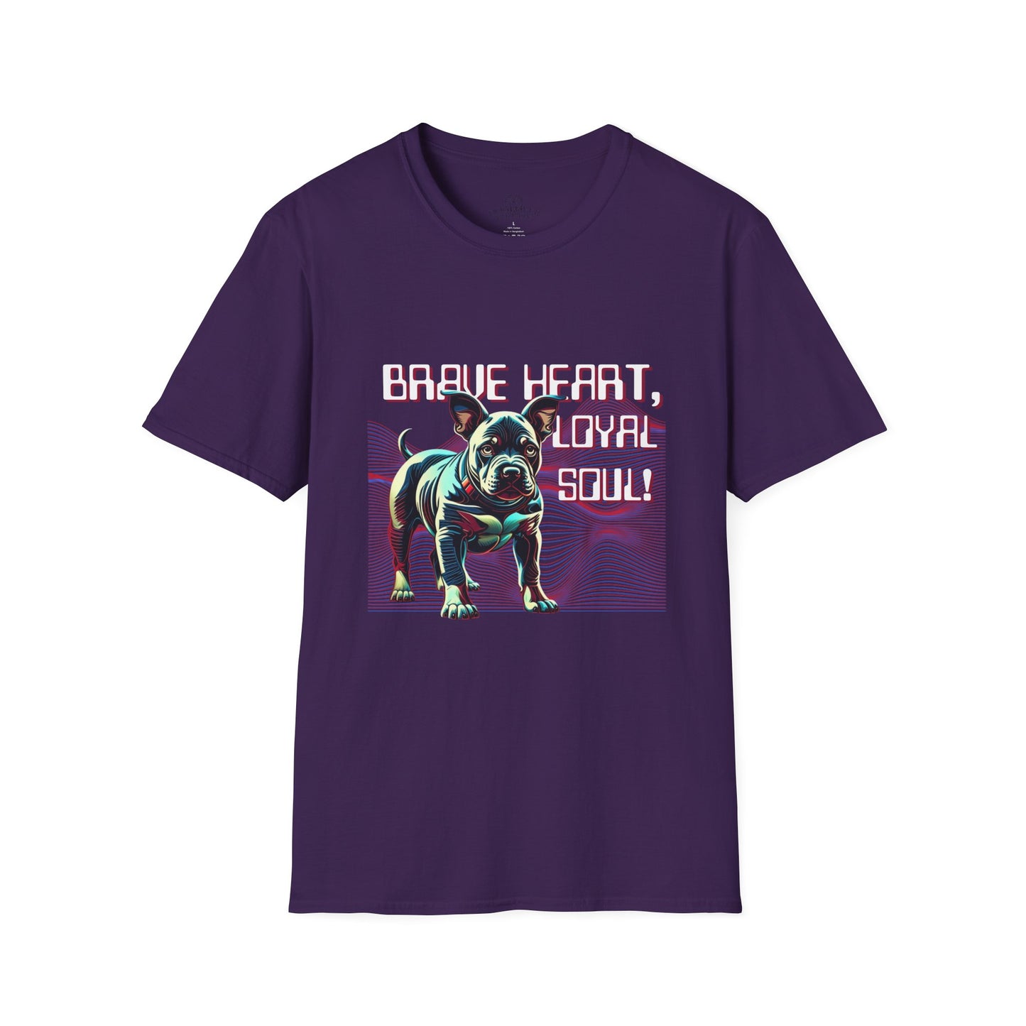 Unisex Dog Lover T-Shirt - Brave Heart, Loyal Soul! Graphic Tee, Pet Owner Gift, Casual Wear, Animal Lover Apparel, Comfortable Tee