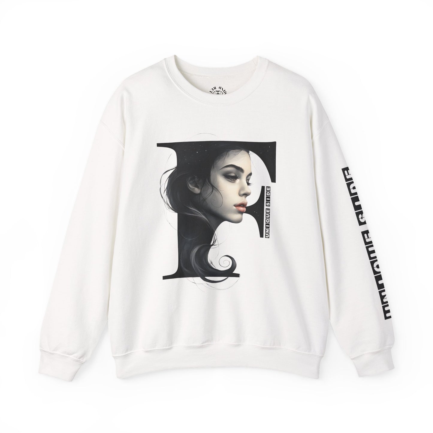 Letter F, Stylish Artistic Sweatshirt, Trendy Crewneck, Graphic Sweater, Cozy Unisex Top, Unique Gift for Art Lovers, Everyday Comfort