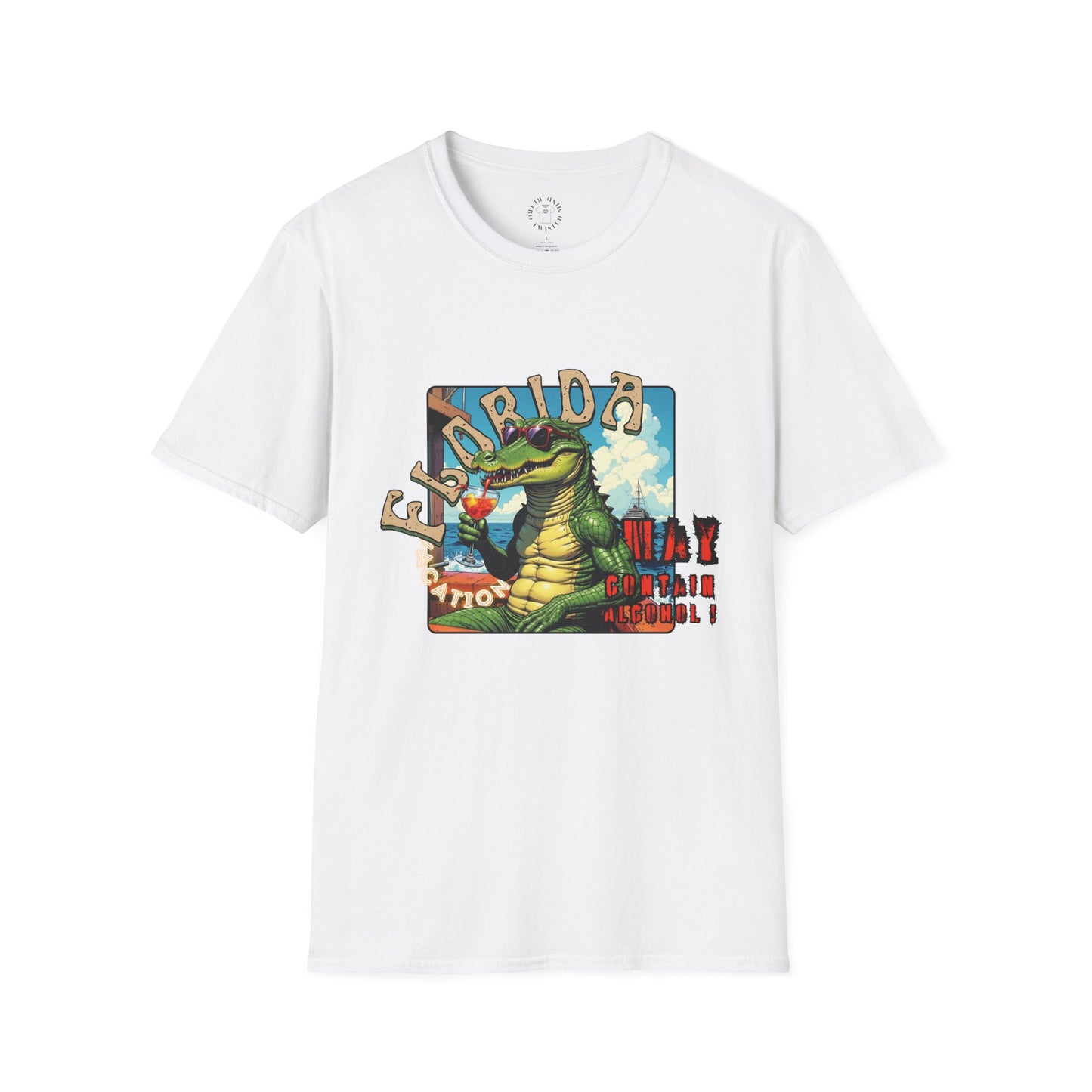 Florida Alligator Unisex Softstyle T-Shirt - Retro Vibe Casual Tee,vacation ,florida,