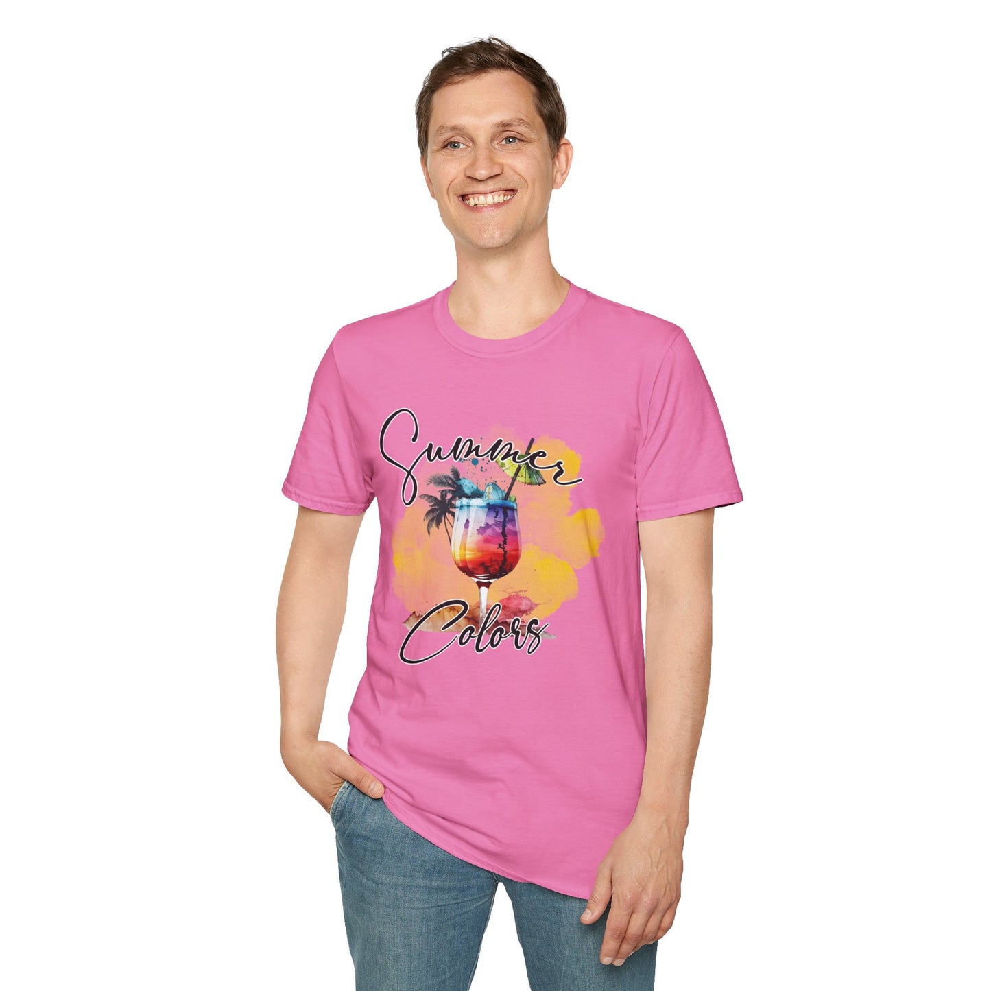 Summer Colors T-Shirt, Unisex Tee for Beach Days, Vacation Style, Summer Outing, Travel Shirt, Gift for Him/Her