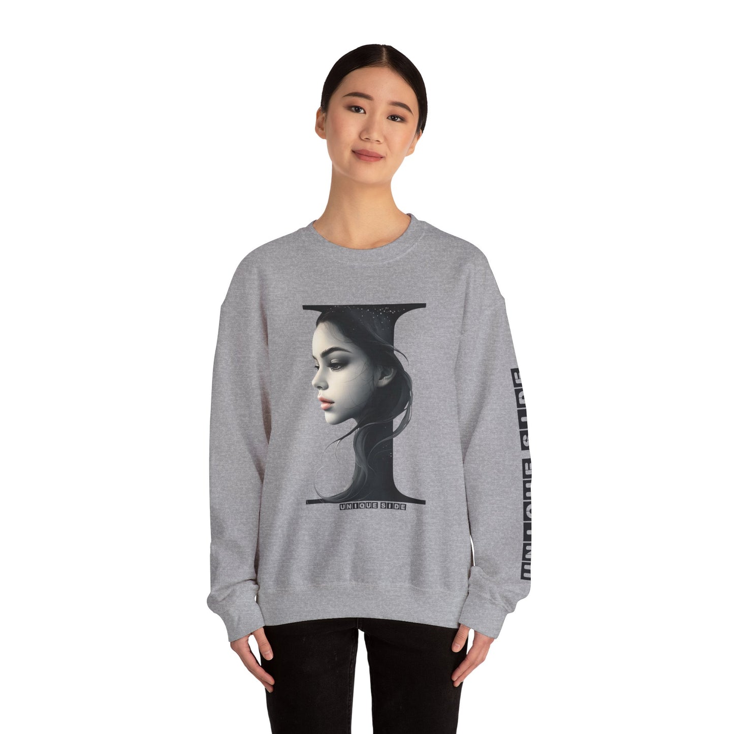 Letter I, Stylish Artistic Sweatshirt, Trendy Crewneck, Graphic Sweater, Cozy Unisex Top, Unique Gift for Art Lovers, Everyday Comfort