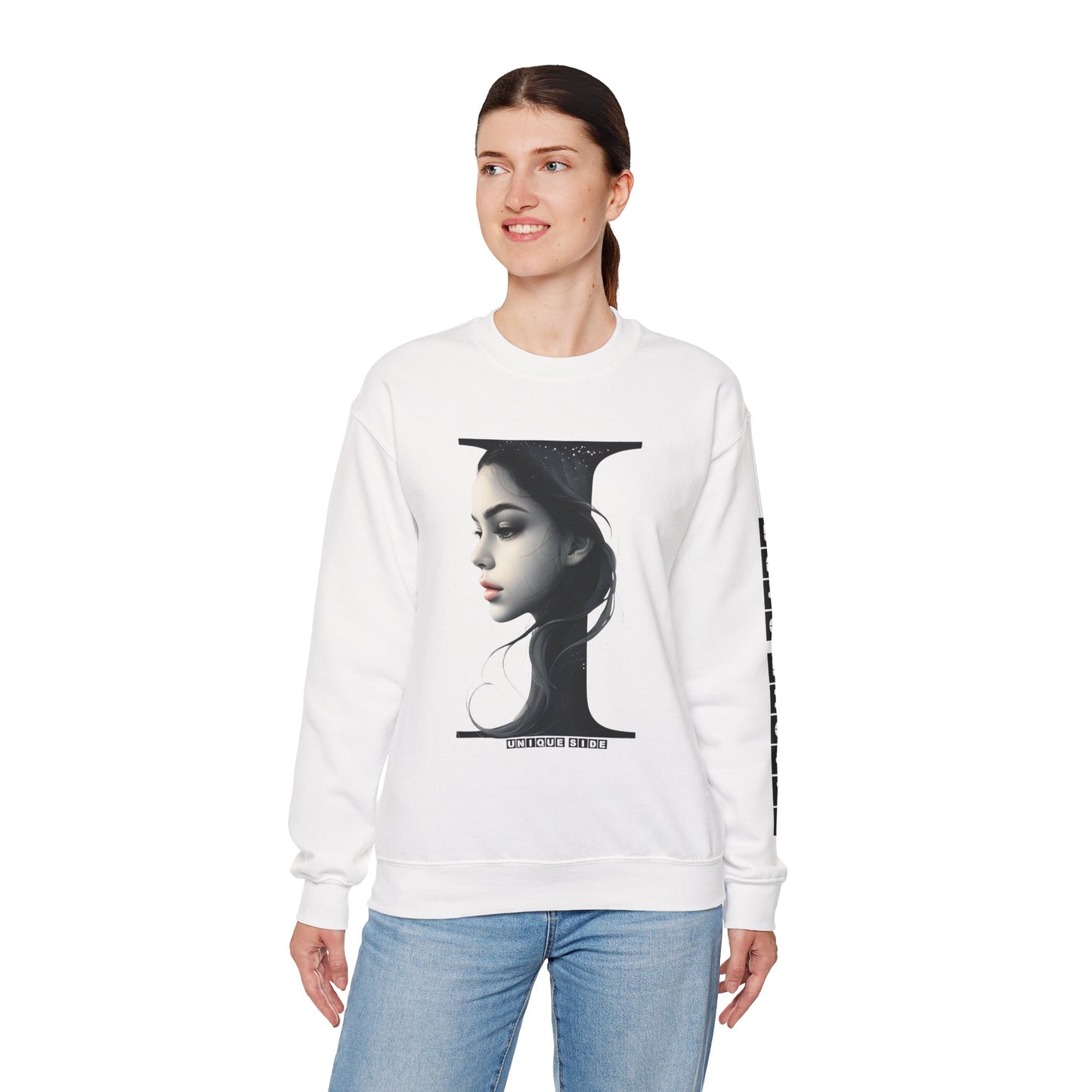 Letter I, Stylish Artistic Sweatshirt, Trendy Crewneck, Graphic Sweater, Cozy Unisex Top, Unique Gift for Art Lovers, Everyday Comfort
