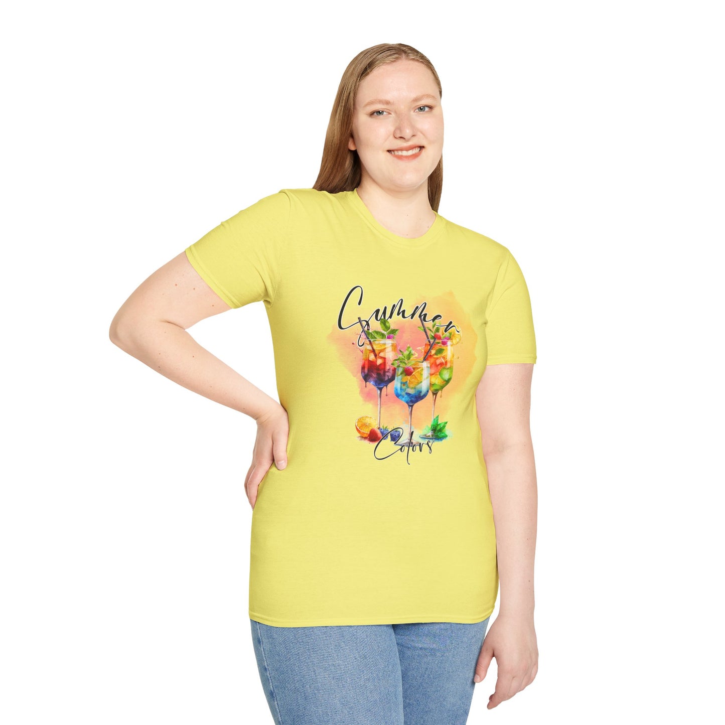 Colorful Floral Summer Unisex T-Shirt, Boho Shirt, Gift for Her, Vacation Tee, Festival Apparel, Summer Outfit