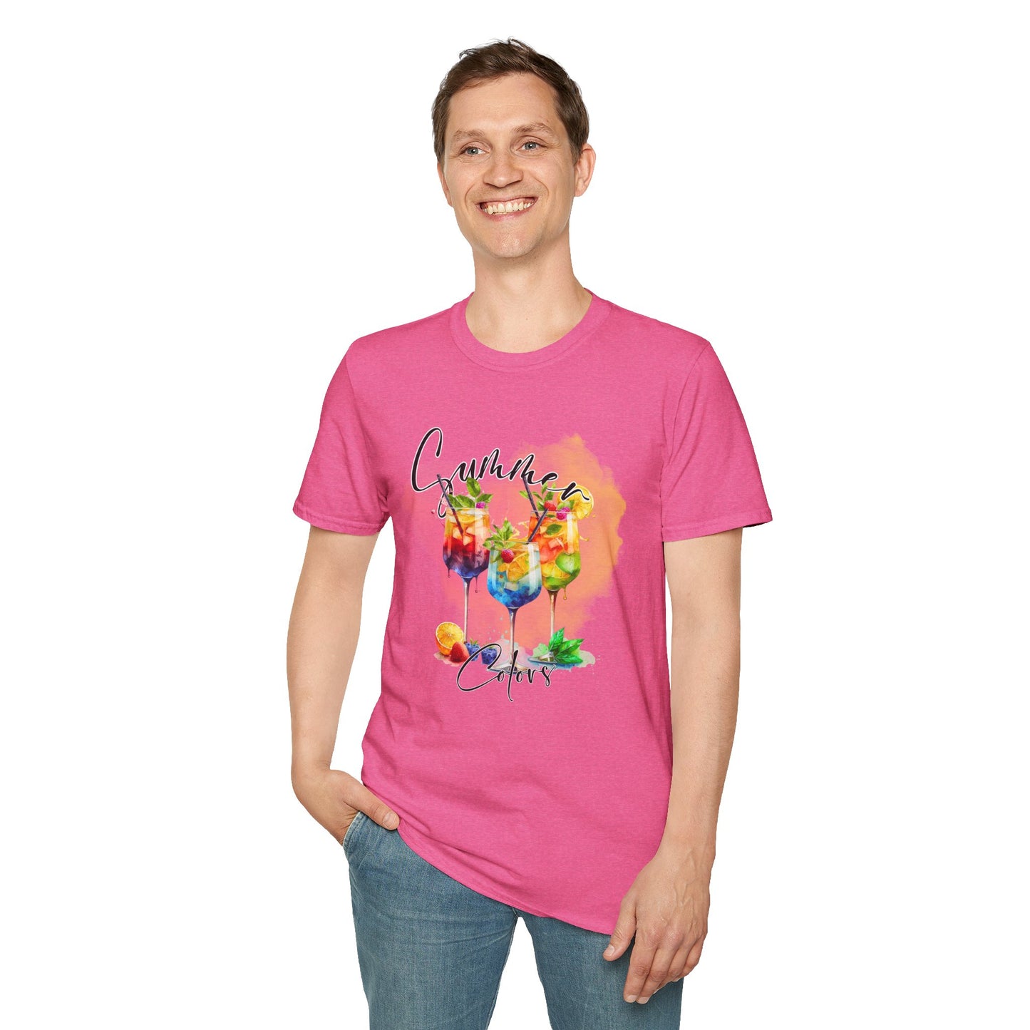 Colorful Floral Summer Unisex T-Shirt, Boho Shirt, Gift for Her, Vacation Tee, Festival Apparel, Summer Outfit