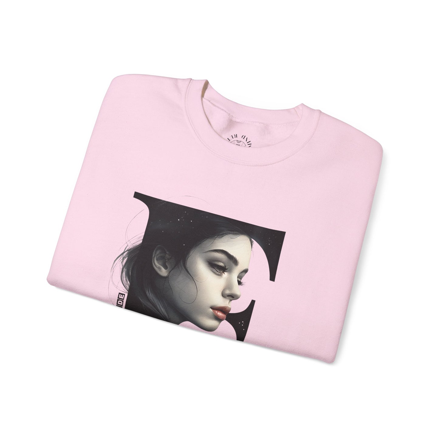 Letter E, Stylish Artistic Sweatshirt, Trendy Crewneck, Graphic Sweater, Cozy Unisex Top, Unique Gift for Art Lovers, Everyday Comfort