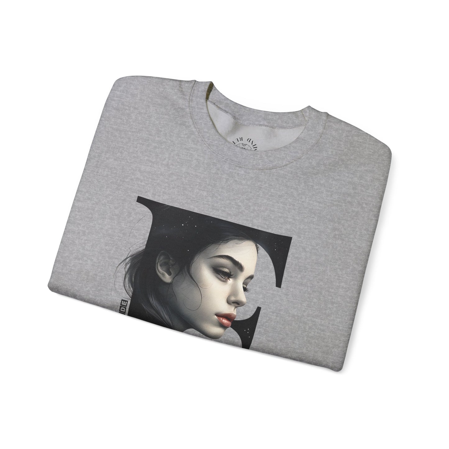 Letter E, Stylish Artistic Sweatshirt, Trendy Crewneck, Graphic Sweater, Cozy Unisex Top, Unique Gift for Art Lovers, Everyday Comfort
