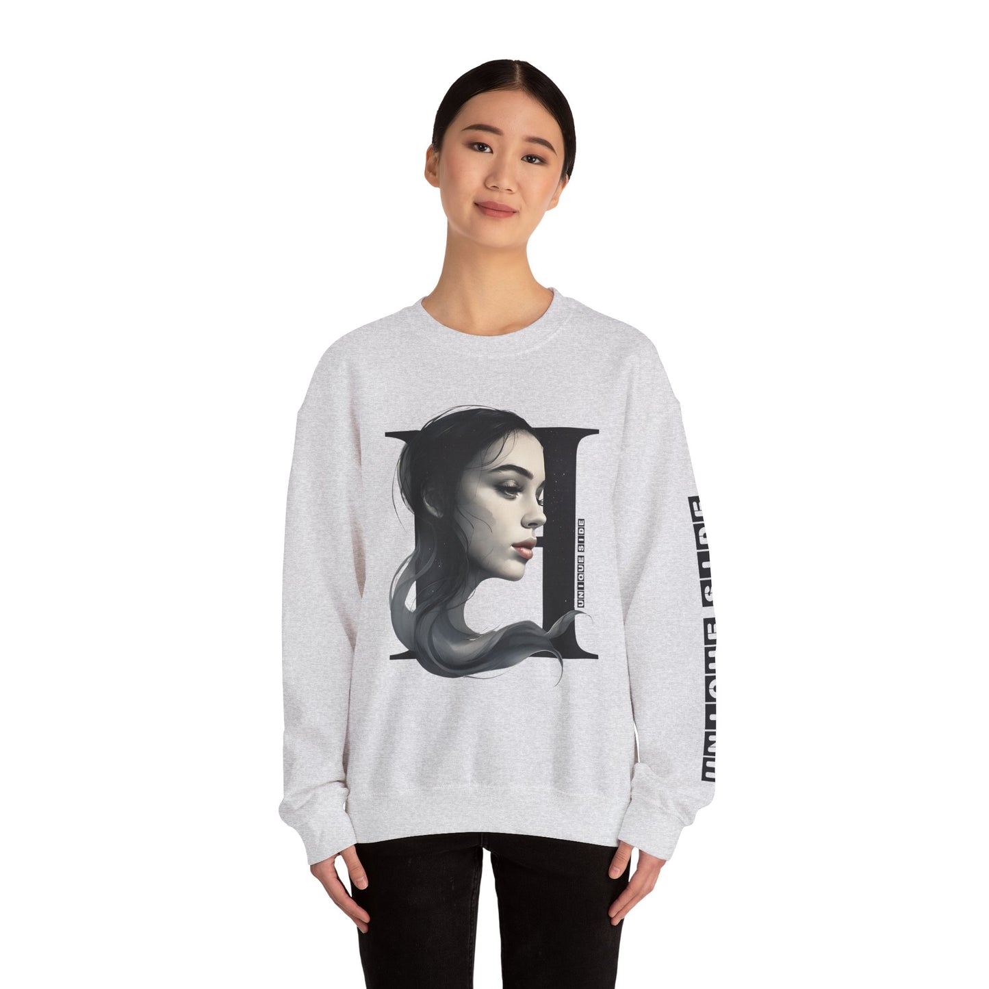 Letter H, Stylish Artistic Sweatshirt, Trendy Crewneck, Graphic Sweater, Cozy Unisex Top, Unique Gift for Art Lovers, Everyday Comfort