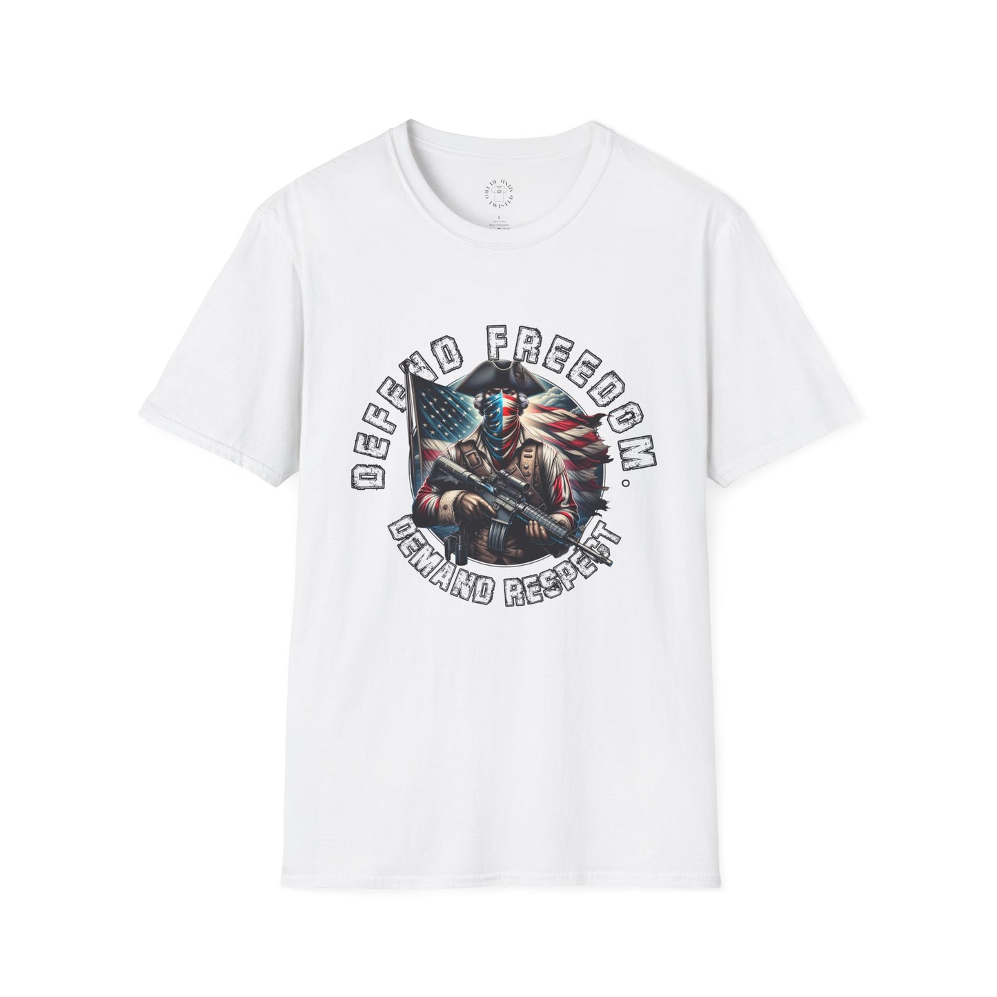 Defend Freedom Unisex Softstyle T-Shirt - Patriotic Graphic Tee