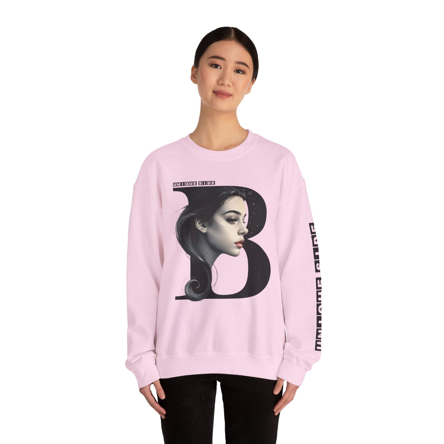 Letter B,Stylish Artistic Sweatshirt, Trendy Crewneck, Graphic Sweater, Cozy Unisex Top, Unique Gift for Art Lovers, Everyday Comfort