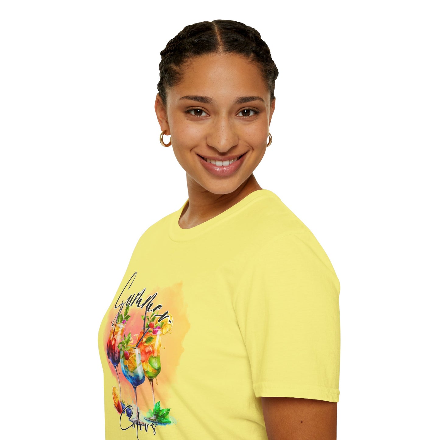 Colorful Floral Summer Unisex T-Shirt, Boho Shirt, Gift for Her, Vacation Tee, Festival Apparel, Summer Outfit