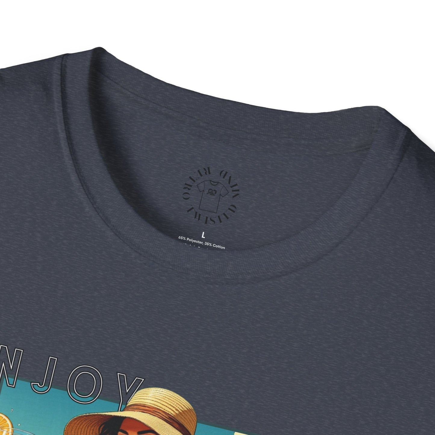 Enjoy Summer Vintage T-Shirt - Unisex Softstyle Tee for Beach Lovers