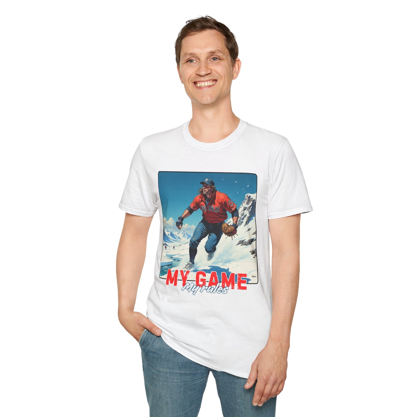 My Game My Rules Unisex Softstyle T-Shirt - Casual Fashion for Sports Lovers,sport , baseball,