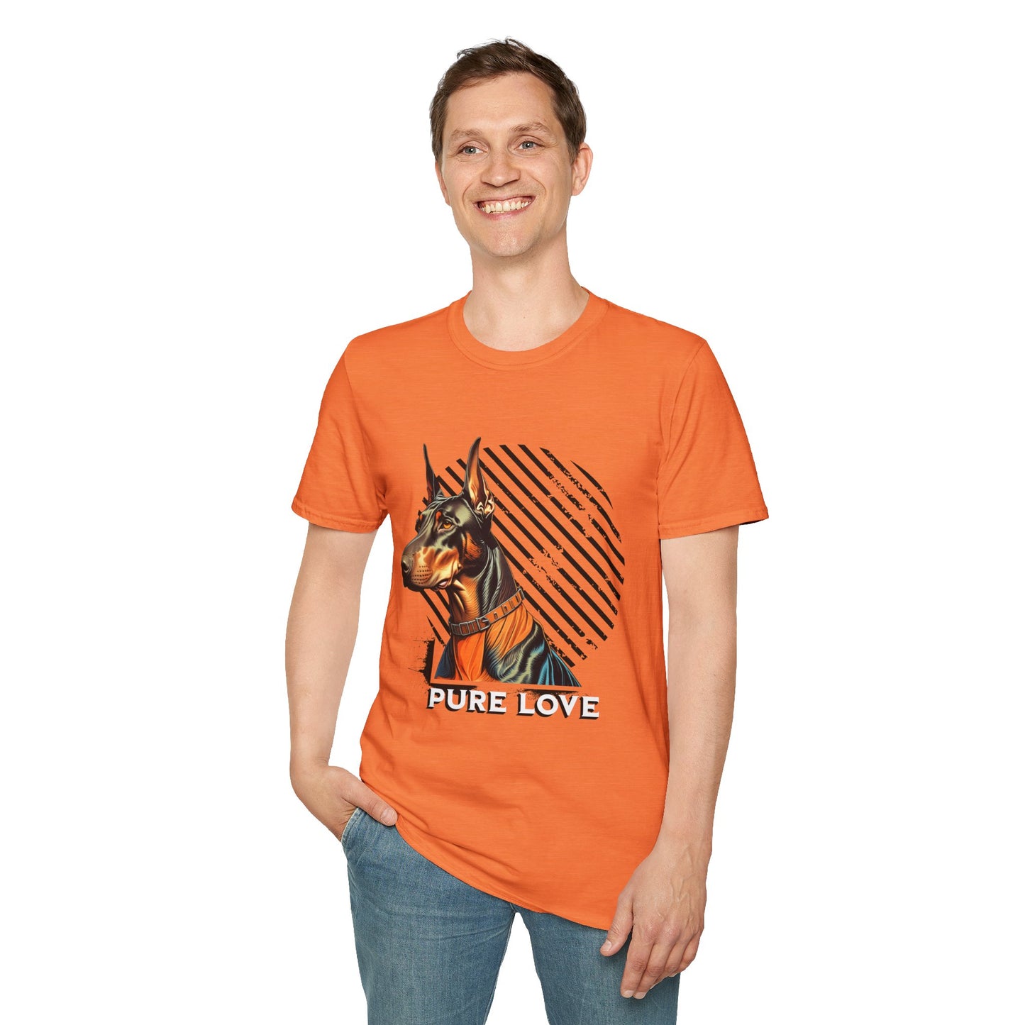 Pure Love Doberman Unisex Softstyle T-Shirt