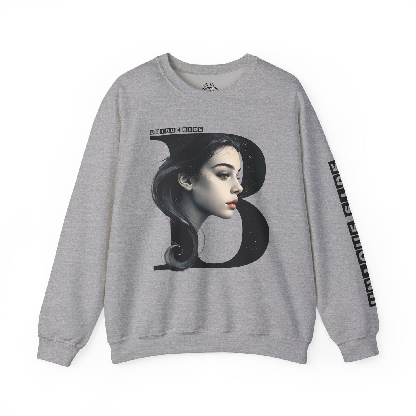 Letter B,Stylish Artistic Sweatshirt, Trendy Crewneck, Graphic Sweater, Cozy Unisex Top, Unique Gift for Art Lovers, Everyday Comfort