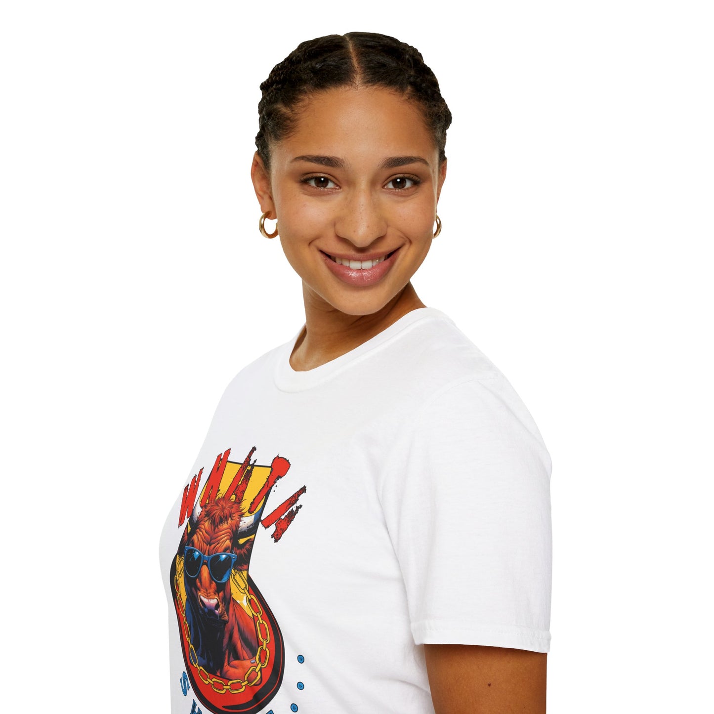 Funny Cow Graphic Unisex T-Shirt - 'Wata bull Shhhh...'