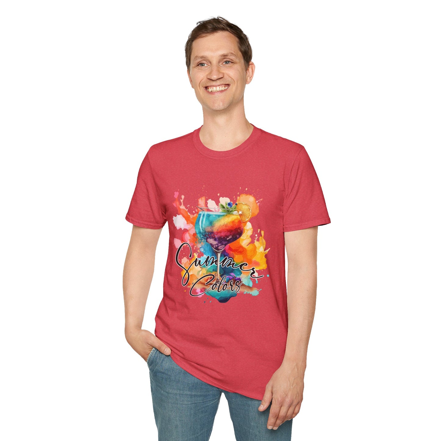 Colorful Artistic T-Shirt with Inspirational Design, Unisex Softstyle Tee, Gift for Art Lovers, Casual Wear, Birthday Gift Idea